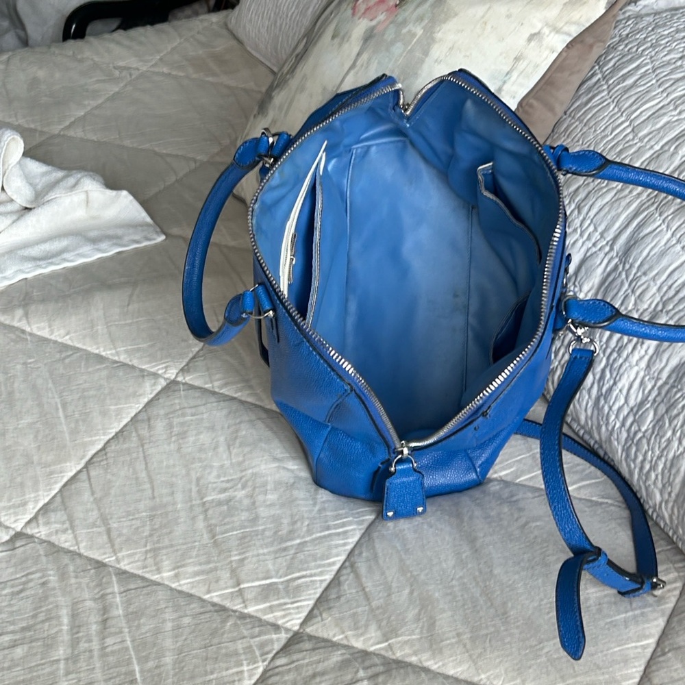 henri bendel Electric Blue Leather Satchel with Strap - Picture 2 of 7